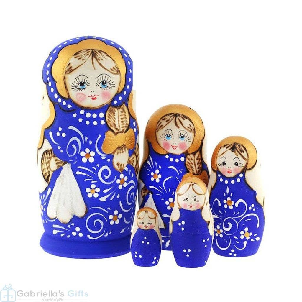 6 Tradicionales 6 Piezas Muñecas Rusas De Anidación 6 Tradicionales 6 Piezas Muñecas Rusas De Anidación